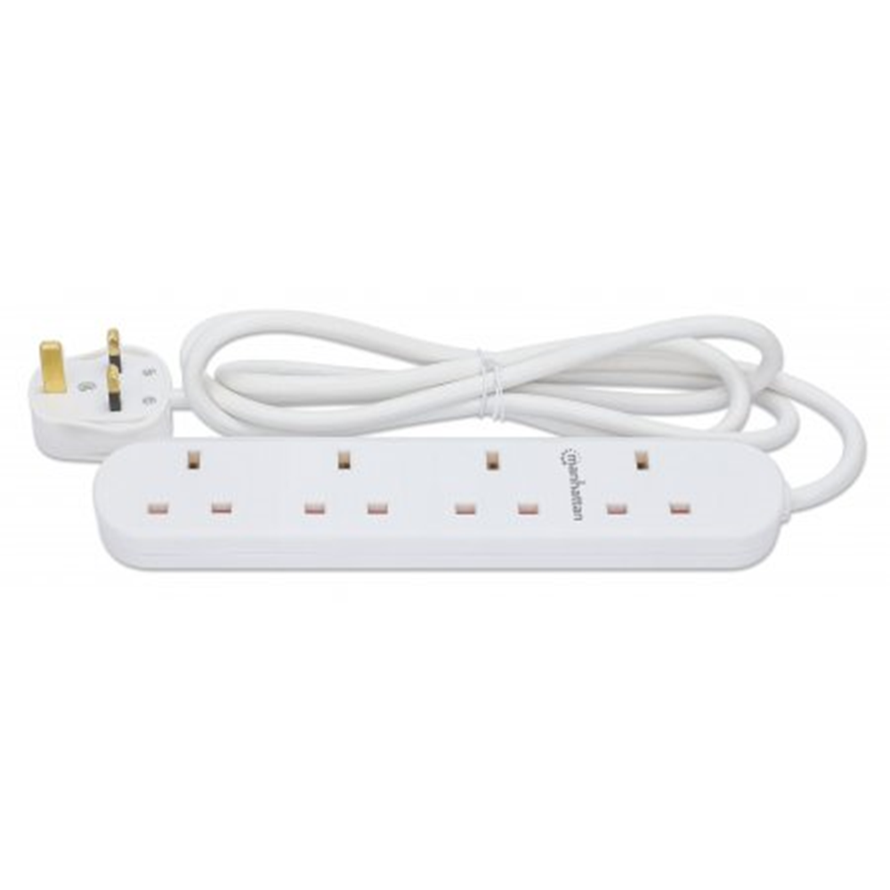 UK Power Strip with 4 Outlets