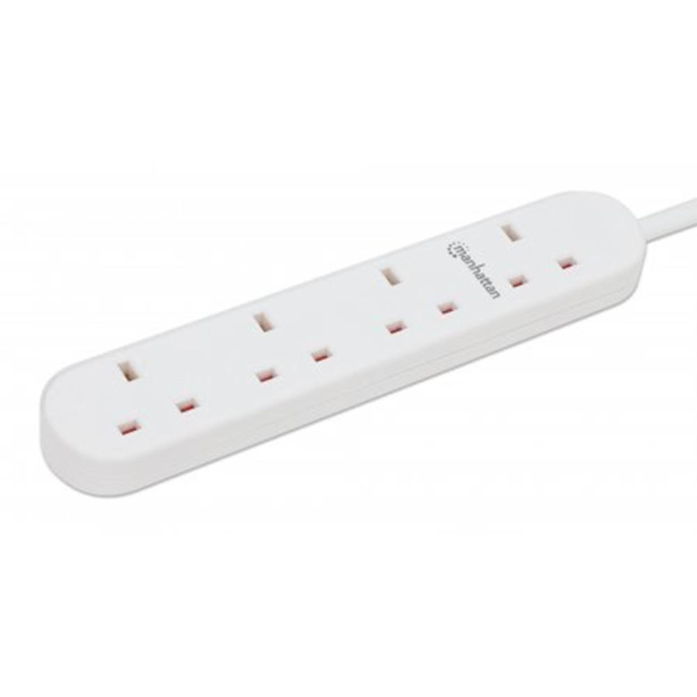 UK Power Strip with 4 Outlets