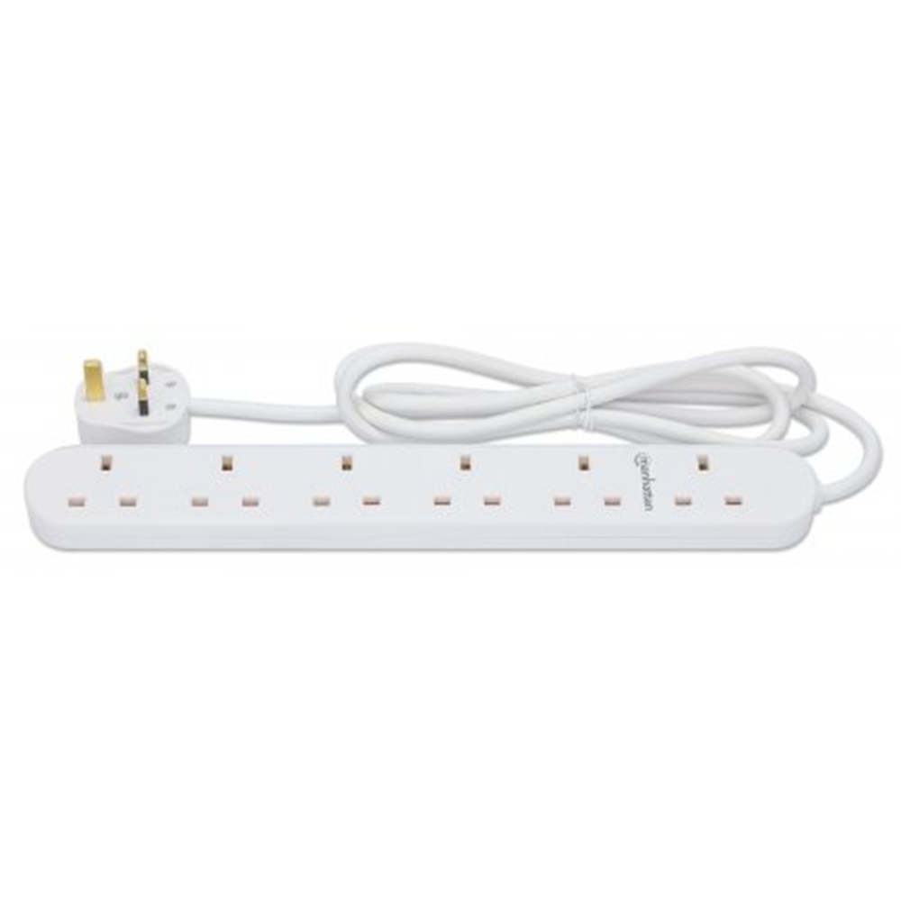 UK Power Strip with 6 Outlets