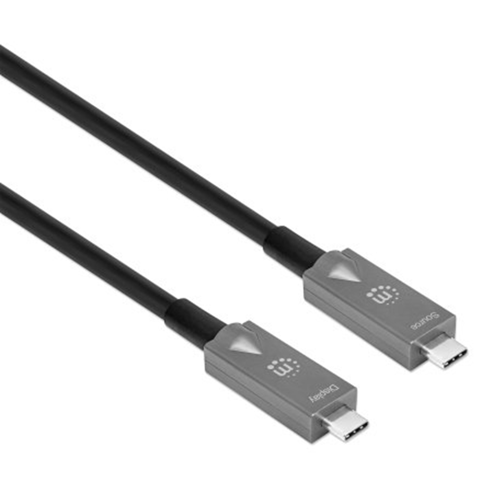 USB 3.2 Gen 2 Type-C Active Optical Cable Black, 15 (L) x 0.015 (W) x 0.0125 (H) [m]