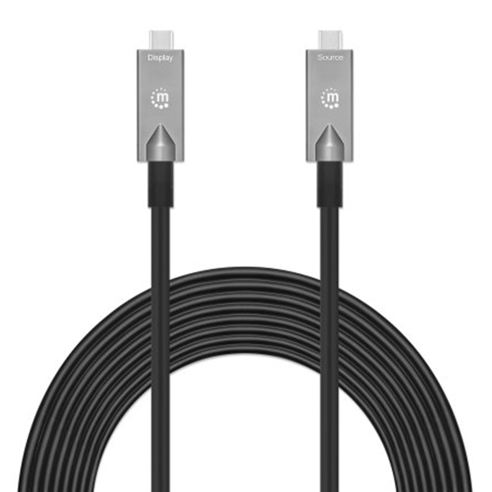 USB 3.2 Gen 2 Type-C Active Optical Cable Black, 15 (L) x 0.015 (W) x 0.0125 (H) [m]