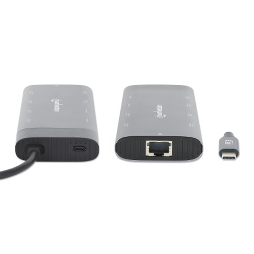 USB-C PD 10-in-1 Dual Monitor 8K Docking Station / Multiport Hub