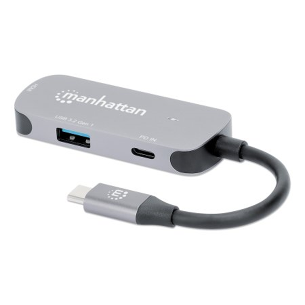 USB-C to HDMI 3-in-1 Docking Converter with Power Delivery Space Gray