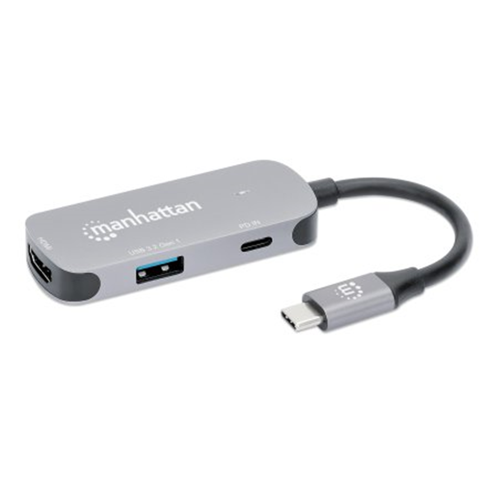 USB-C to HDMI 3-in-1 Docking Converter with Power Delivery Space Gray, 70 (L) x 29 (W) x 12 (H) [mm]