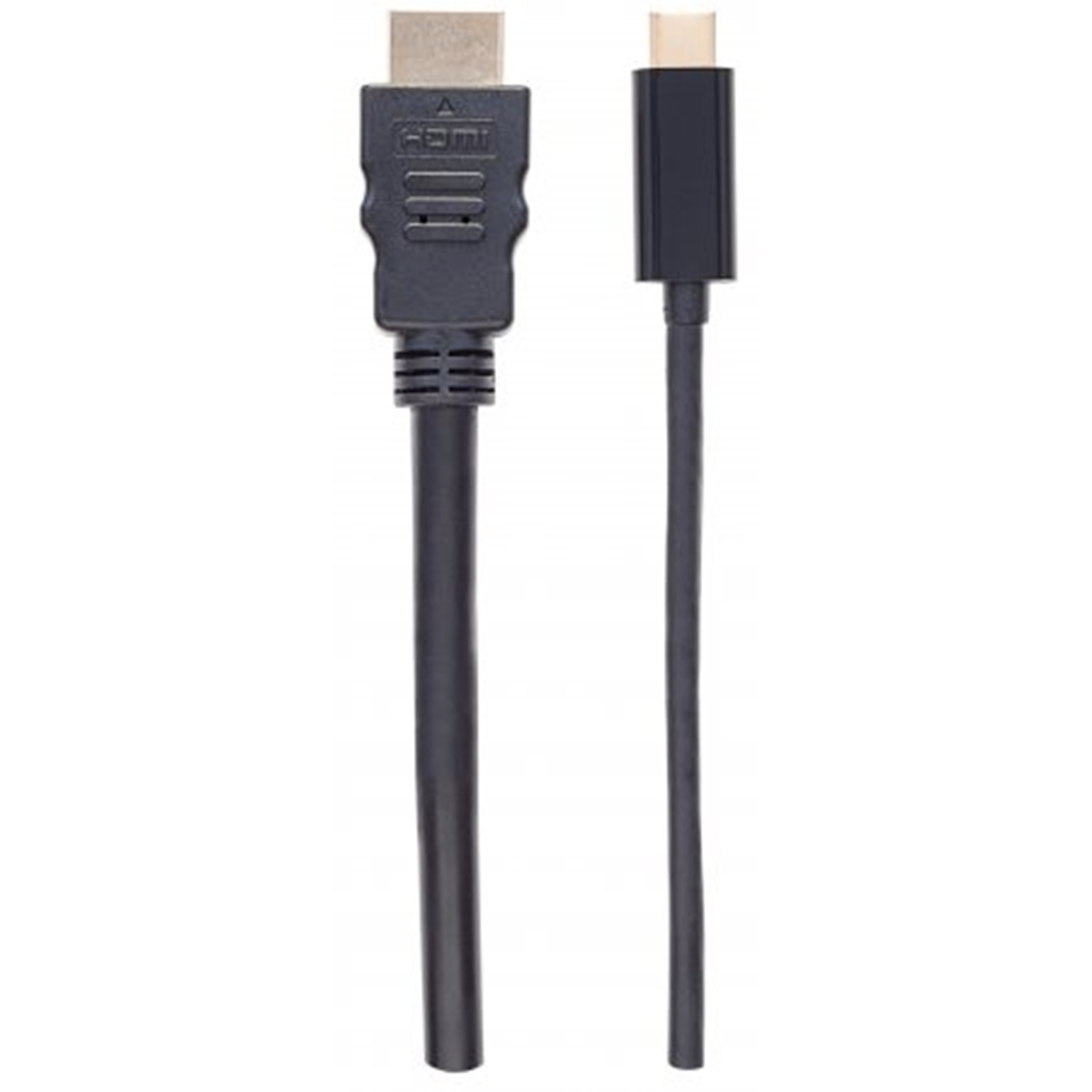 USB-C to HDMI Adapter Cable Black, 2000 (L) x 2 (W) x 1 (H) [mm]