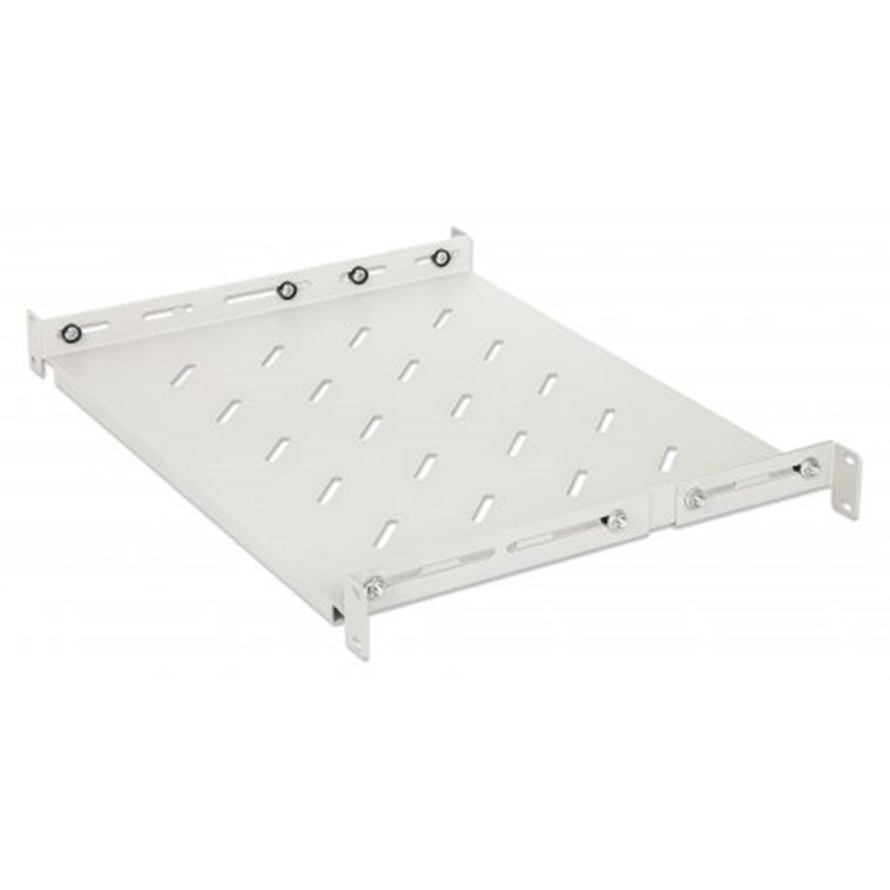 19" Shelf with Variable Rails for Fixed Mounting Gray RAL7035, 350 (L) x 483 (W) x 15 (H) [mm]
